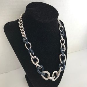 KATE SPADE OF NEW YORK NECKLACE SILVER TONE LINKS